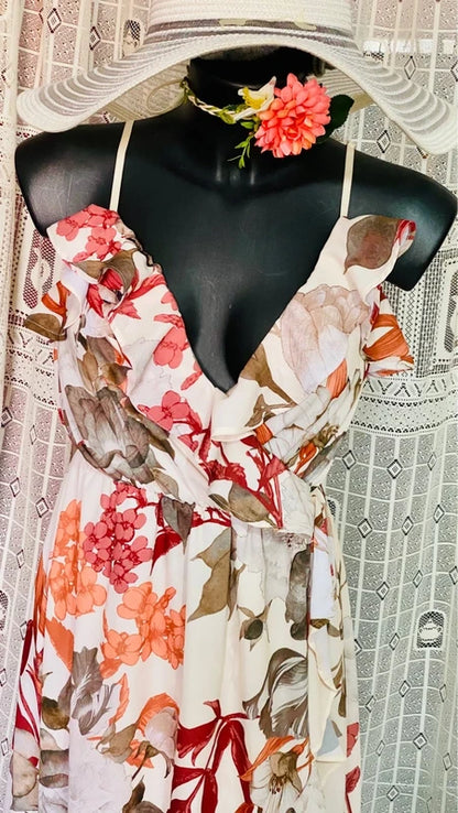 Voile dress Handmade crochet bag