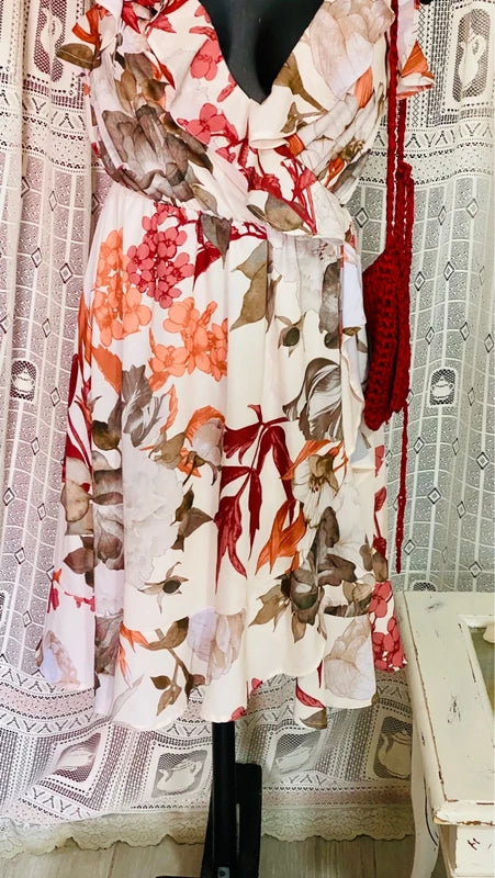 Voile dress Handmade crochet bag