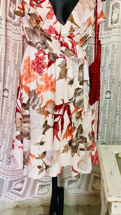 Voile dress Handmade crochet bag