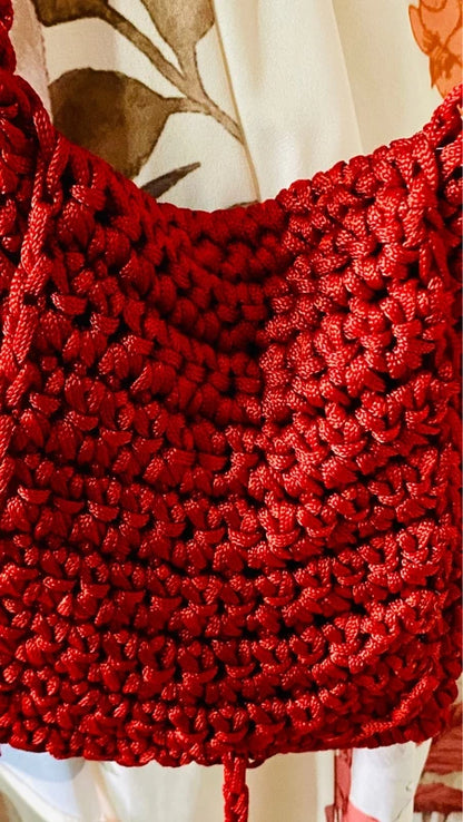 Voile dress Handmade crochet bag