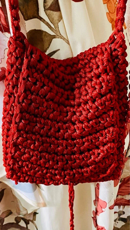 Voile dress Handmade crochet bag
