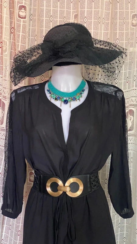 H&amp;M lace longuette dress