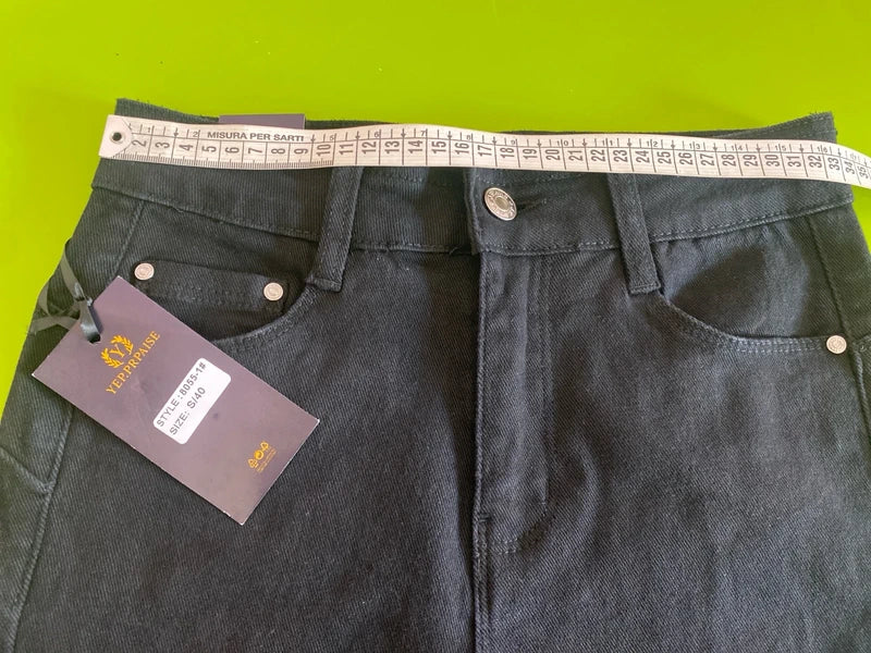 Jeans Push Up skinny vita alta & Body con fiore in tulle