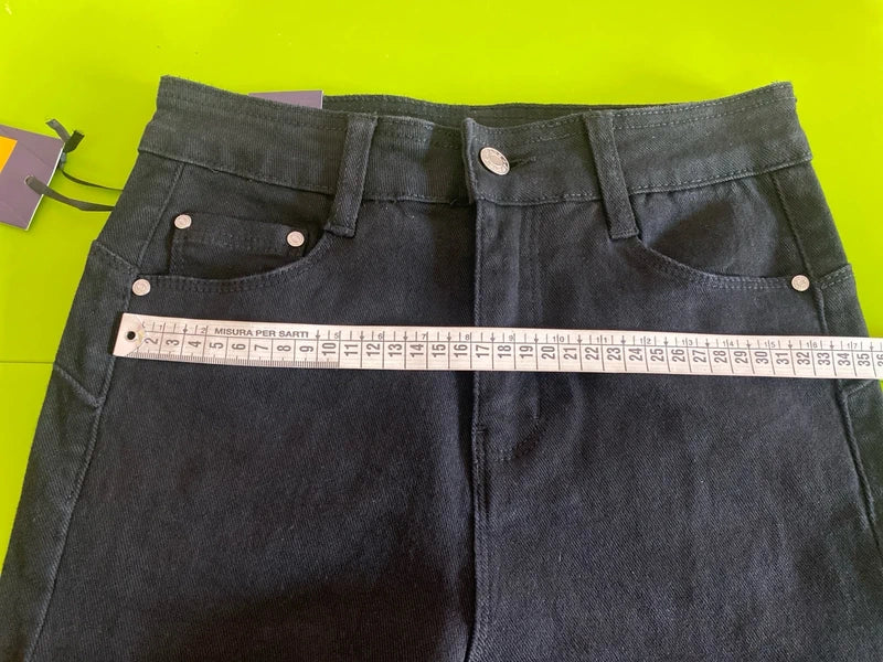 Jeans Push Up skinny vita alta & Body con fiore in tulle