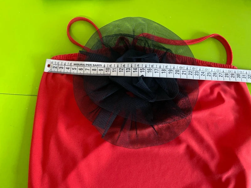 Jeans Push Up skinny vita alta & Body con fiore in tulle