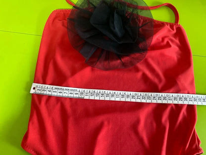 High waisted skinny Push Up jeans &amp; bodysuit with tulle flower