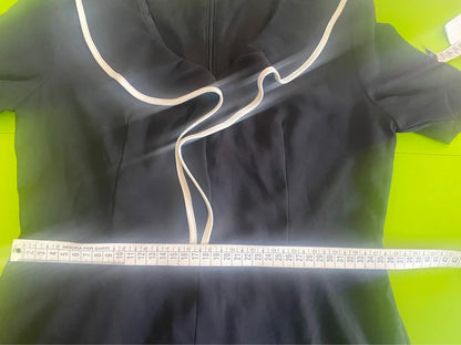 Sheath dress with voile and white edges