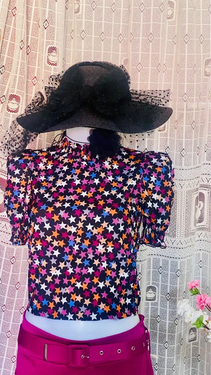 Long skirt set with belt and top