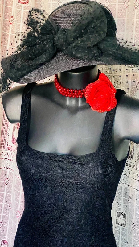 Tubino nero in pizzo Zara