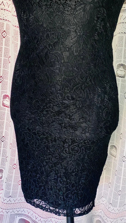 Tubino nero in pizzo Zara