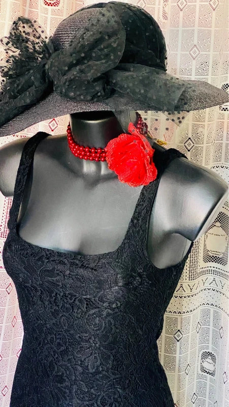 Tubino nero in pizzo Zara