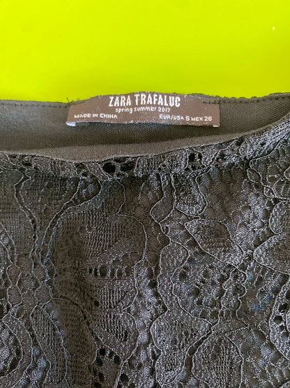 Tubino nero in pizzo Zara