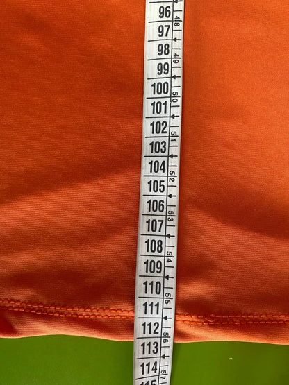 misure Abito lungo retrò donna morani displayed on mannequin with orange color and floral accessories.