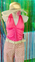 Pantalone vita alta etnico e Top