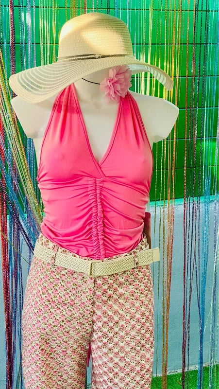 Pantalone vita alta etnico e Top