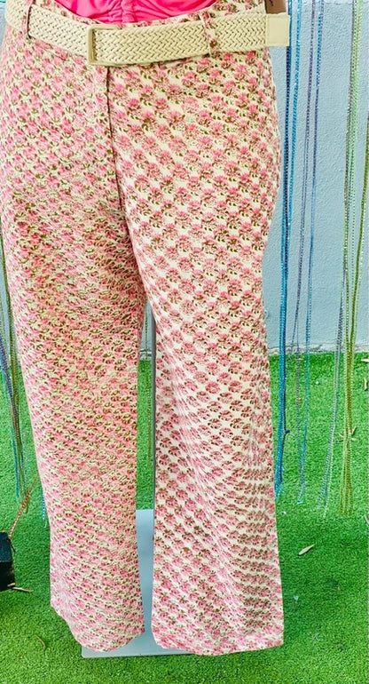 Ethnic high-waisted trousers and top