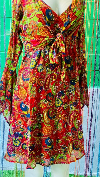 Ethnic style bolero and dress coordinated