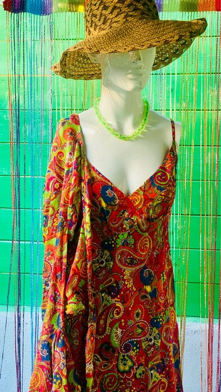 Ethnic style bolero and dress coordinated