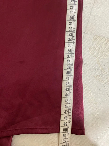 Set with asymmetric skirt and silk top