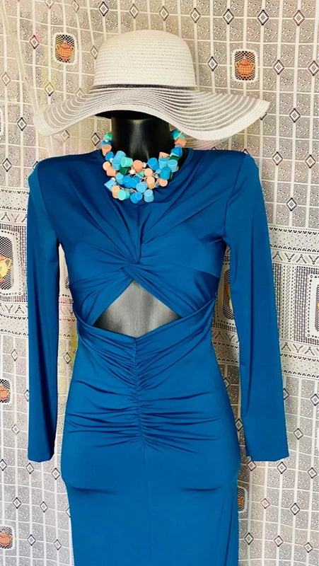 Midi longuette bodycon cut-out dress