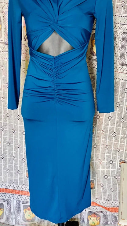 Abito midi longuette bodycon cut-out dress