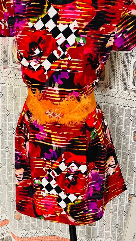 Fit and flare longuette dress