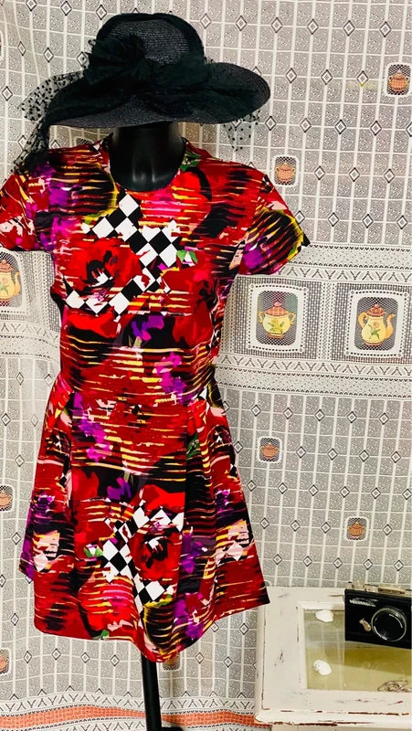 Fit and flare longuette dress