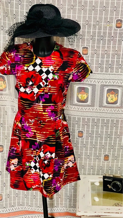 Fit and flare longuette dress