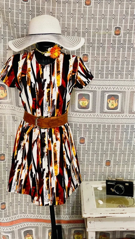 Abito longuette artistico