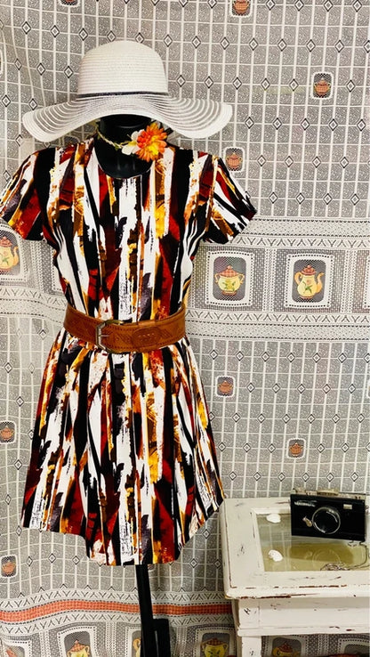 Abito longuette artistico