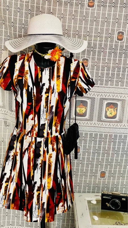 Artistic longuette dress