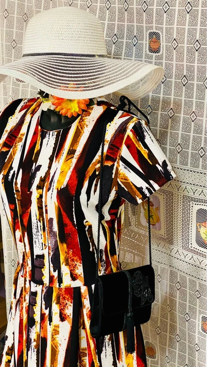 Abito longuette artistico