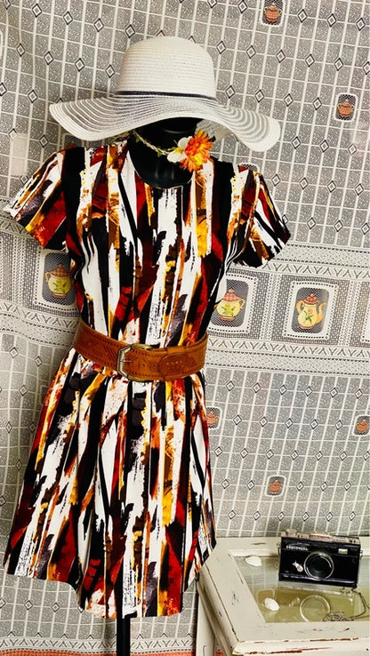 Artistic longuette dress