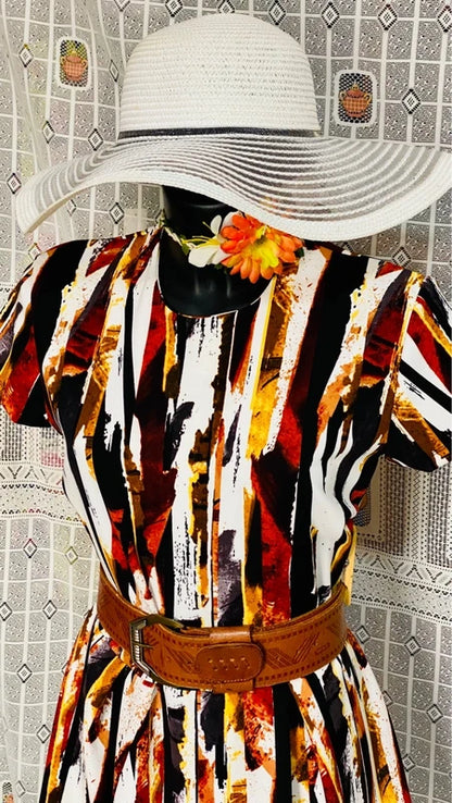 Abito longuette artistico