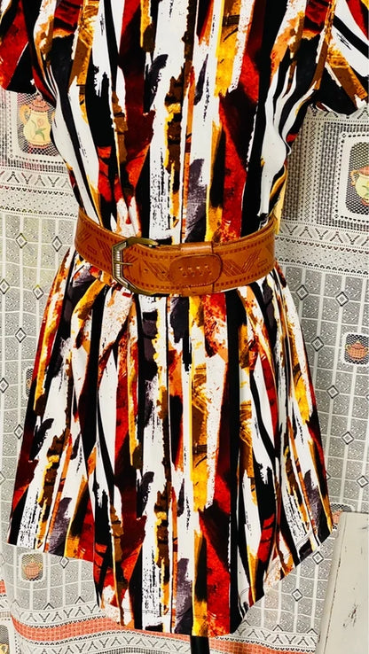 Artistic longuette dress