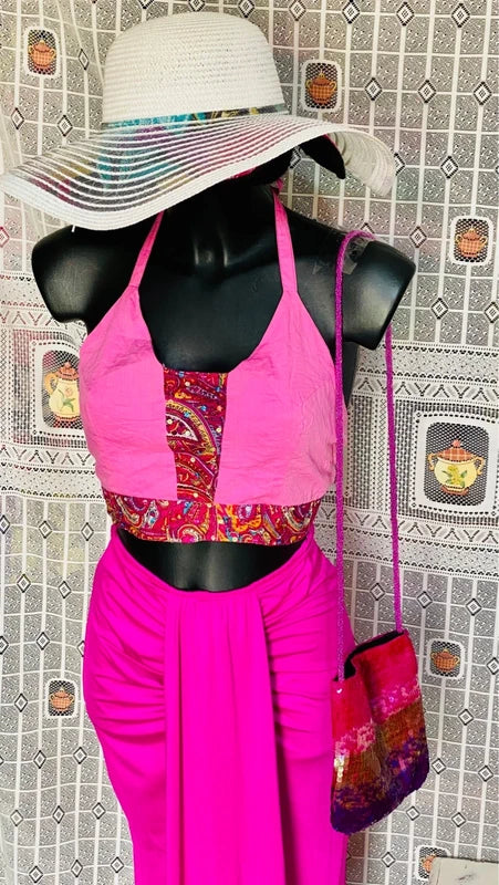 Complete with pharaonic style skirt and top