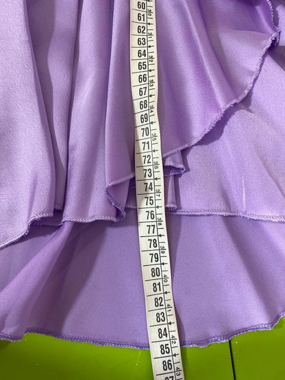 Velvet dress with voile and ruffles