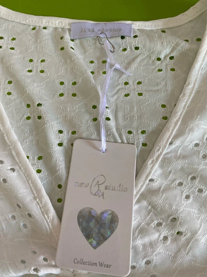 Vintage San Gallo embroidery top and skirt set