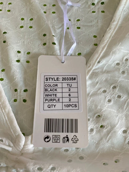 Vintage San Gallo embroidery top and skirt set