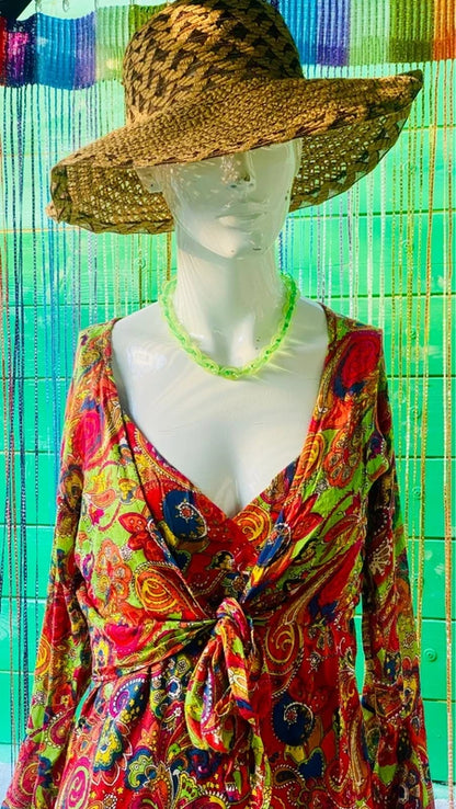 Ethnic style bolero and dress coordinated