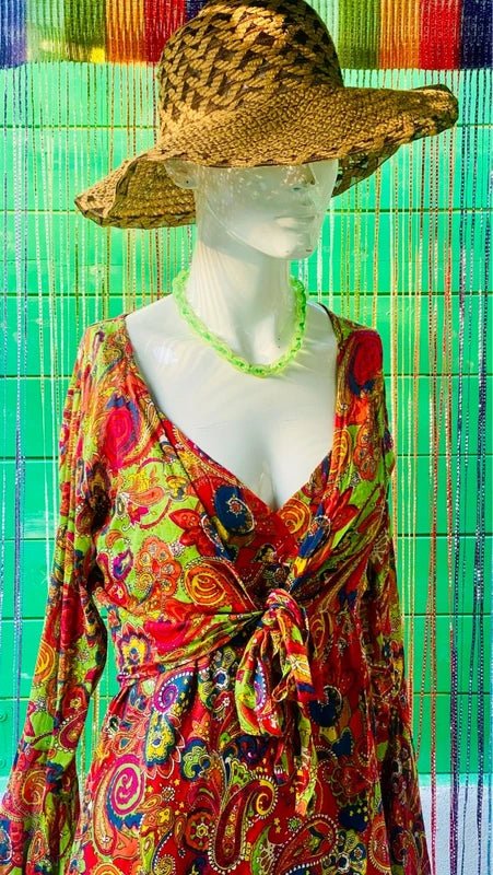 Ethnic style bolero and dress coordinated