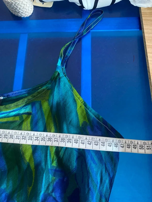 Top Vintage fantasia astratta e Gonna plissettata