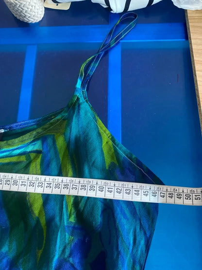 Top Vintage fantasia astratta e Gonna plissettata