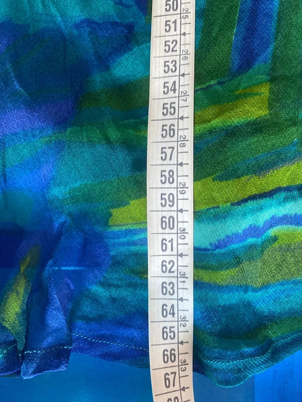 Top Vintage fantasia astratta e Gonna plissettata