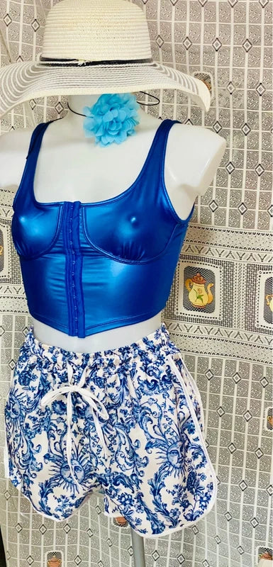 Shein Bustier Bodice Top &amp; Shorts