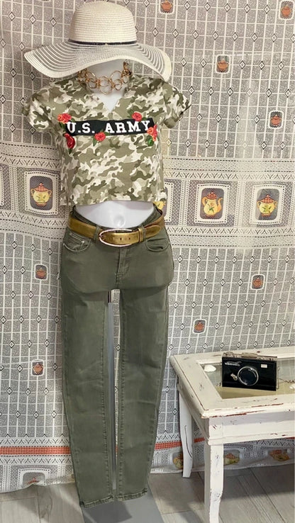 Jeans Push-Up modellante e Top