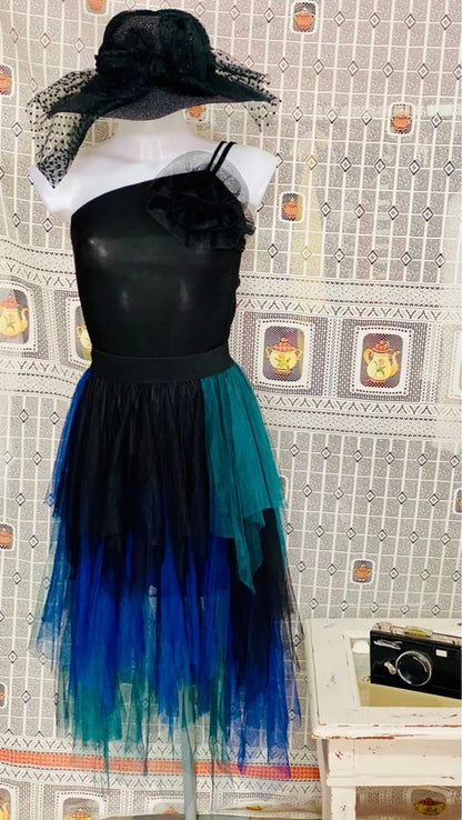 Vintage tulle skirt and top bodysuit set