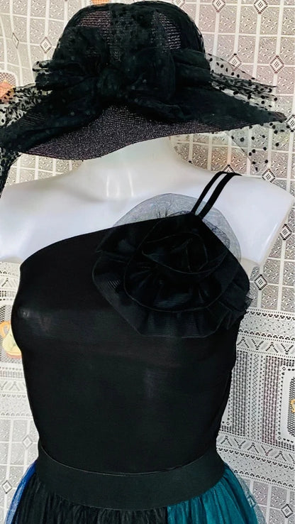 Vintage tulle skirt and top bodysuit set