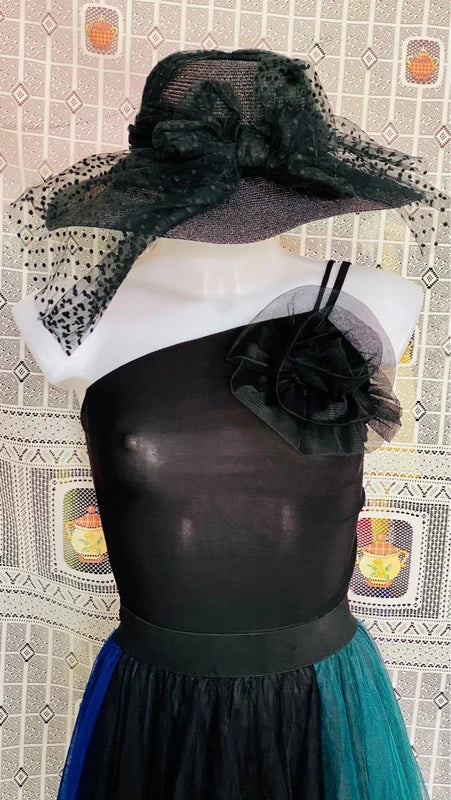 Vintage tulle skirt and top bodysuit set