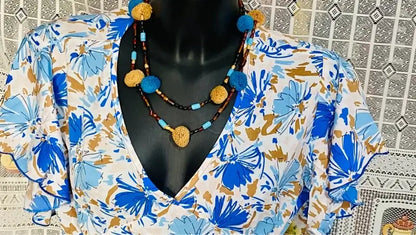 Abito longuette Vintage con collana